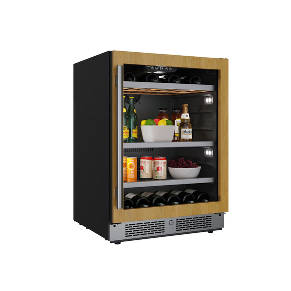 Avallon 24 Inch Wide 14 Bottle Capacity and 82 Can Capacity Panel Ready Wine and Beverage Cooler - AWBC242PRGRH