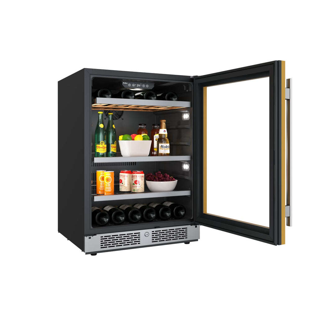 Avallon 24 Inch Wide 14 Bottle Capacity and 82 Can Capacity Panel Ready Wine and Beverage Cooler - AWBC242PRGRH