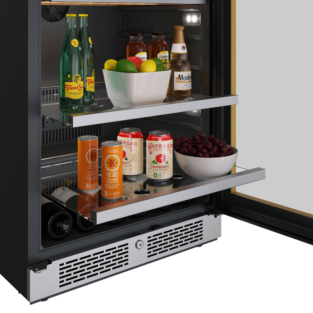 Avallon 24 Inch Wide 14 Bottle Capacity and 82 Can Capacity Panel Ready Wine and Beverage Cooler - AWBC242PRGRH