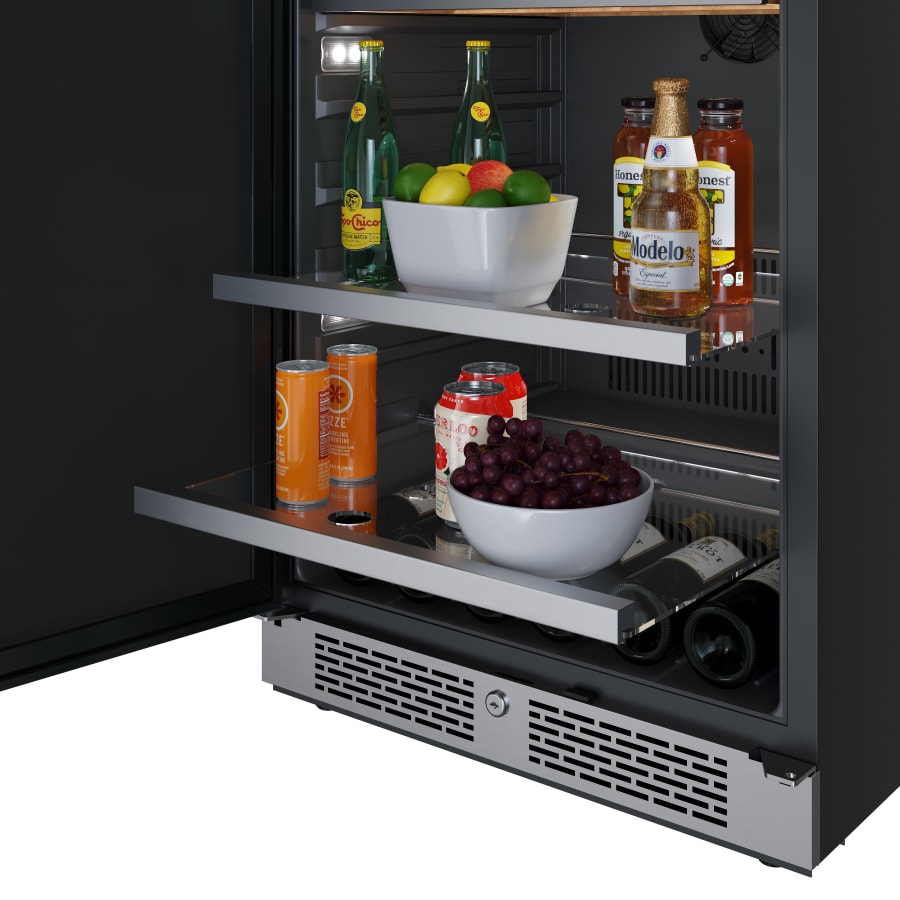 Avallon 24 Inch Wide 14 Bottle Capacity and 82 Can Capacity Panel Ready Wine and Beverage Cooler - AWBC242PRGLH