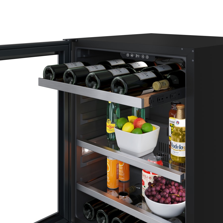 Avallon 24 Inch Wide 14 Bottle Capacity and 82 Can Capacity Panel Ready Wine and Beverage Cooler - AWBC242PRGLH