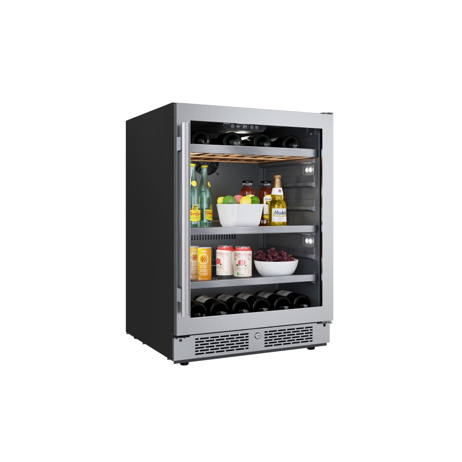 Avallon 24 Inch Wide 14 Bottle Capacity and 82 Can Capacity Panel Ready Wine and Beverage Cooler - AWBC242SGRH