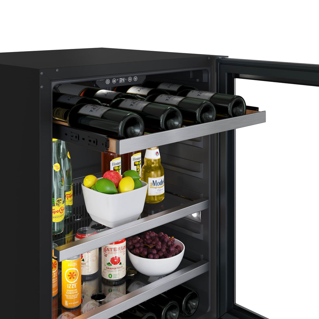 Avallon 24 Inch Wide 14 Bottle Capacity and 82 Can Capacity Panel Ready Wine and Beverage Cooler - AWBC242PRGRH