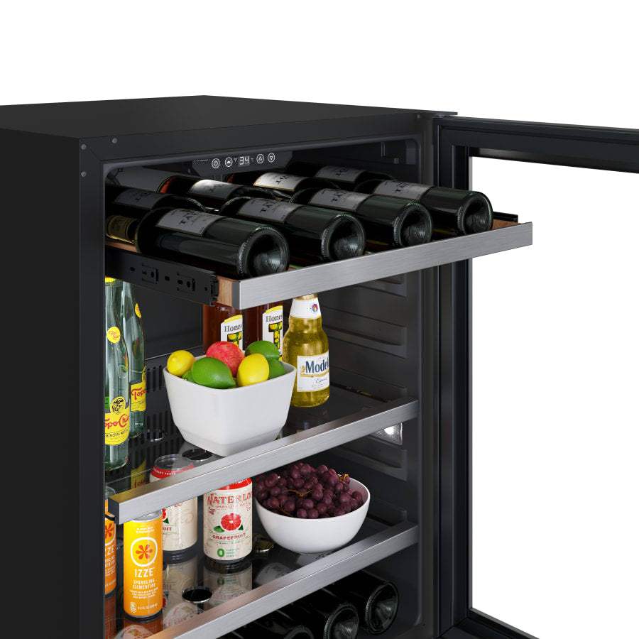 Avallon 24 Inch Wide 14 Bottle Capacity and 82 Can Capacity Panel Ready Wine and Beverage Cooler - AWBC242SGRH