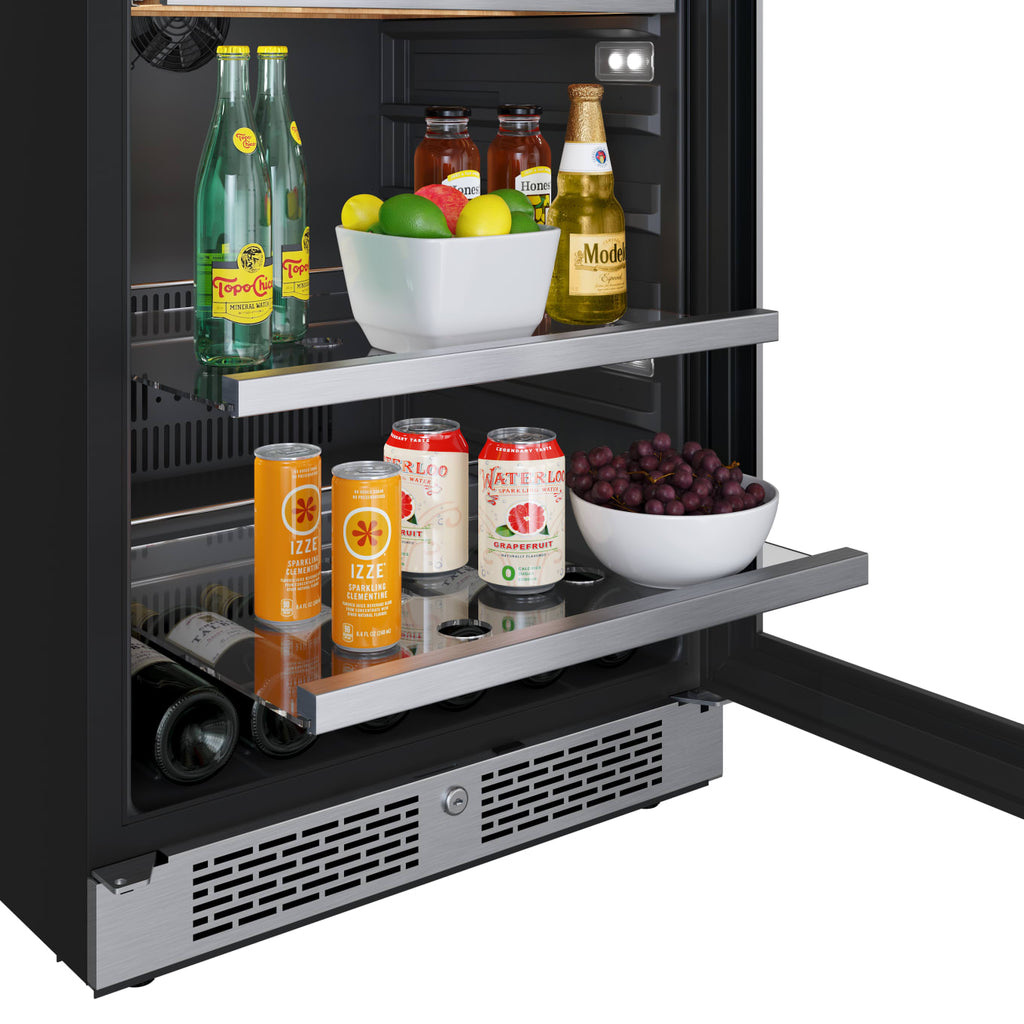 Avallon 24 Inch Wide 14 Bottle Capacity and 82 Can Capacity Panel Ready Wine and Beverage Cooler - AWBC242PRGRH