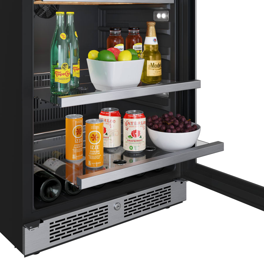 Avallon 24 Inch Wide 14 Bottle Capacity and 82 Can Capacity Panel Ready Wine and Beverage Cooler - AWBC242SGRH