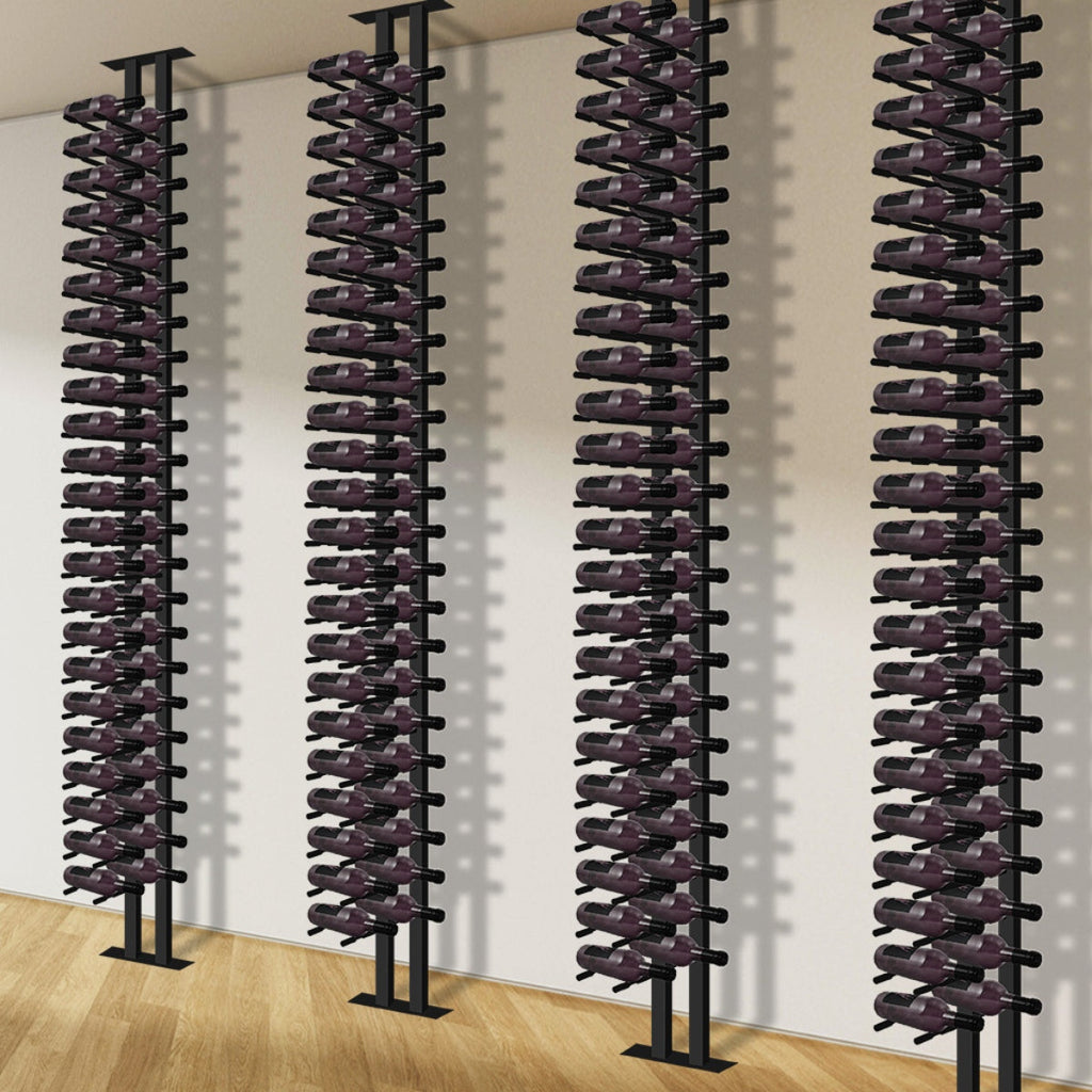 KingsBottle Floor-To-Ceiling Mounted Wine Rack | One-Sided