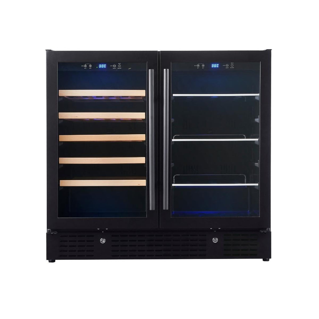KingsBottle 36" Beer and Wine Cooler Combination with Low-E Glass Door - KBU190BW