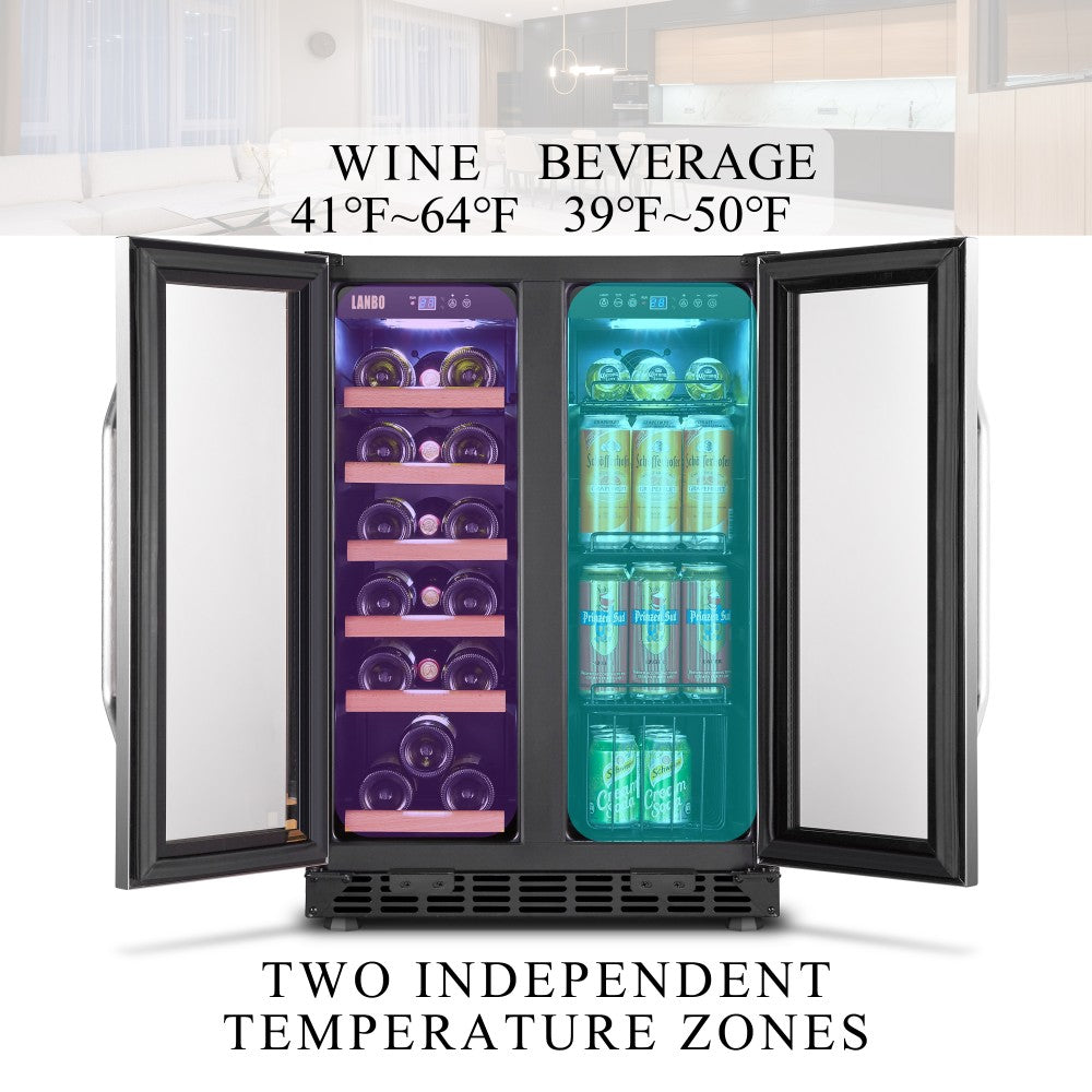 Lanbo 24 Inch Wine and Beverage Cooler - LB36BD