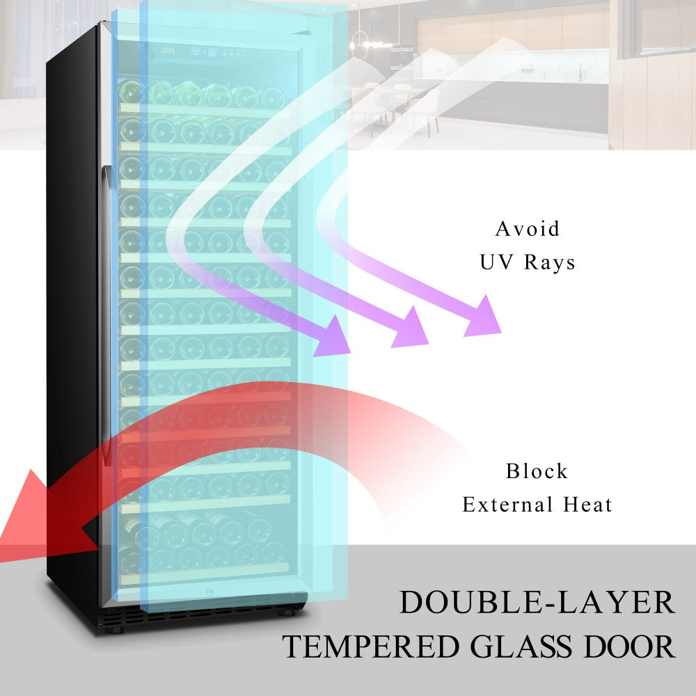 Lanbo 171 Bottle Single Zone Wine Cooler - LW177S