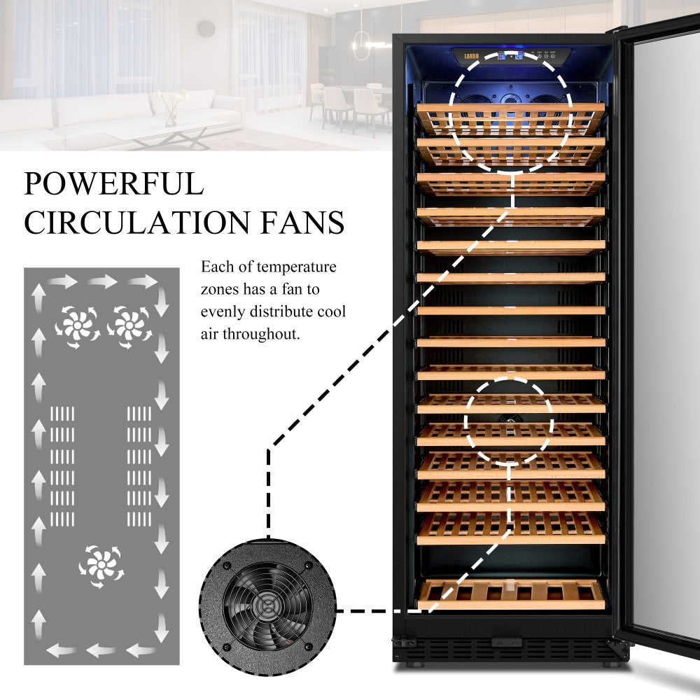 Lanbo 171 Bottle Single Zone Wine Cooler - LW177S