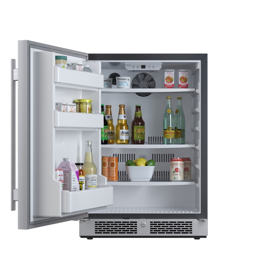 Avallon 24 Inch Wide 5.66 Cu. Ft. Built-In Compact Refrigerator with Left Hinge - AFR242SSLH