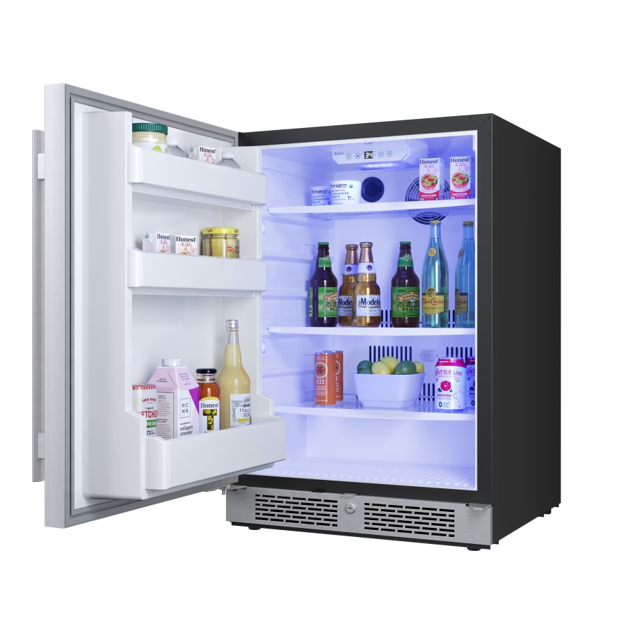 Avallon 24 Inch Wide 5.66 Cu. Ft. Built-In Compact Refrigerator with Left Hinge - AFR242SSLH