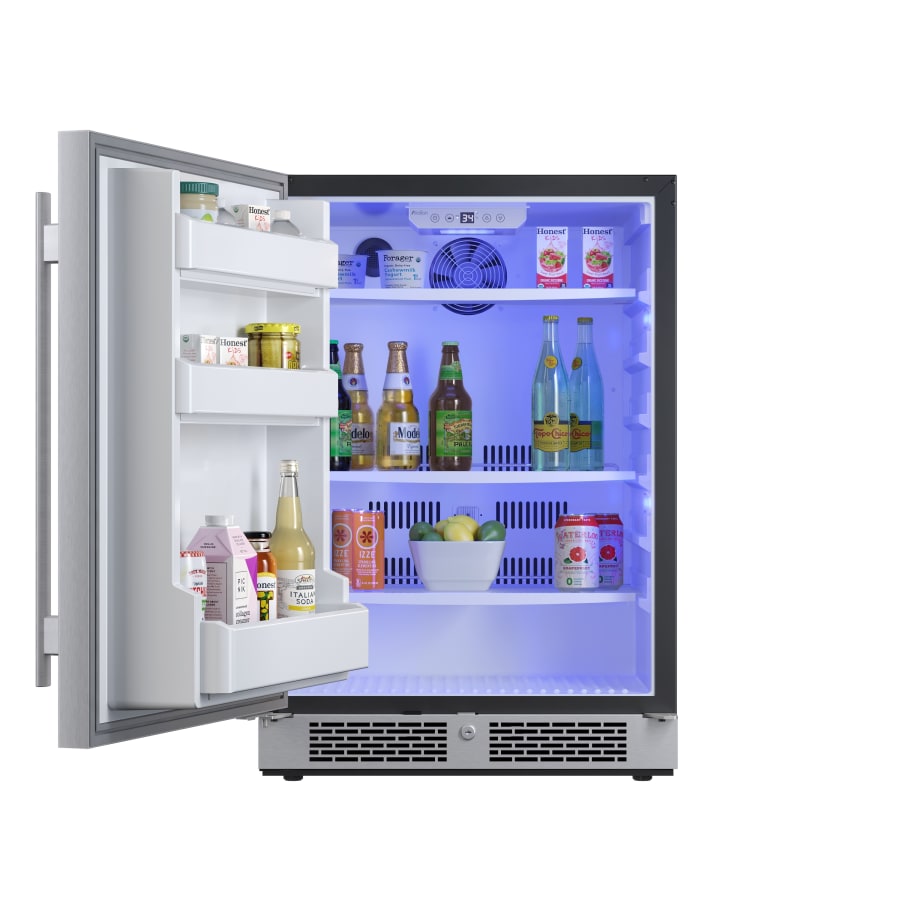 Avallon 24 Inch Wide 5.66 Cu. Ft. Built-In Compact Refrigerator with Left Hinge - AFR242SSLH