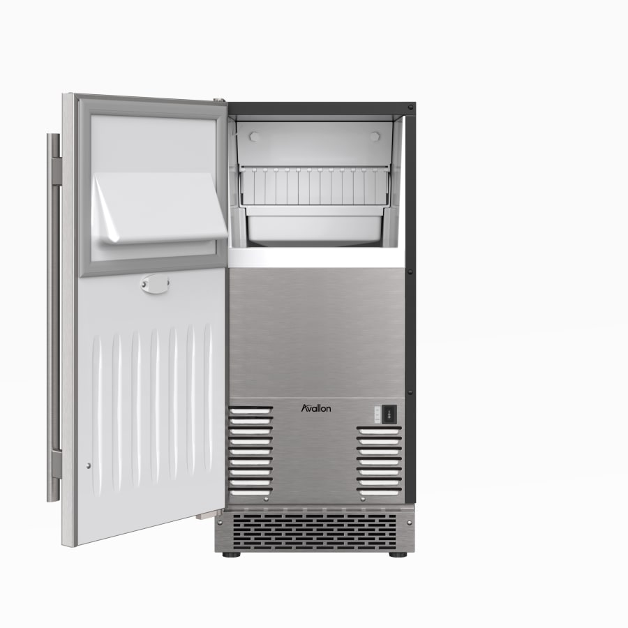 Avallon 15 Inch Wide 26 Lbs. Capacity Built-In and Free Standing Ice Maker with 56 Lbs. Daily Ice Production - AIMG151PPRILH