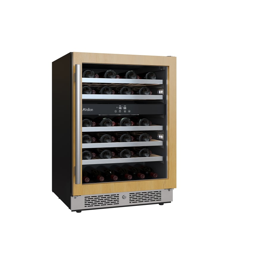 Avallon 24 Inch Wide 45 Bottle Capacity Dual Zone Wine Cooler with Right Swing Door - AWC242DPRGRH