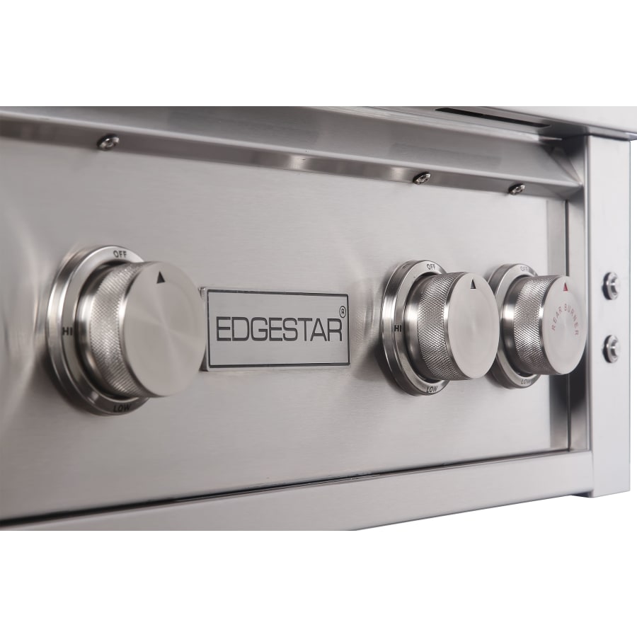 EdgeStar 60000 BTU 30 Inch Wide Liquid Propane Free Standing Grill and Cart with Rotisserie and LED Lighting - GRL300FSLP