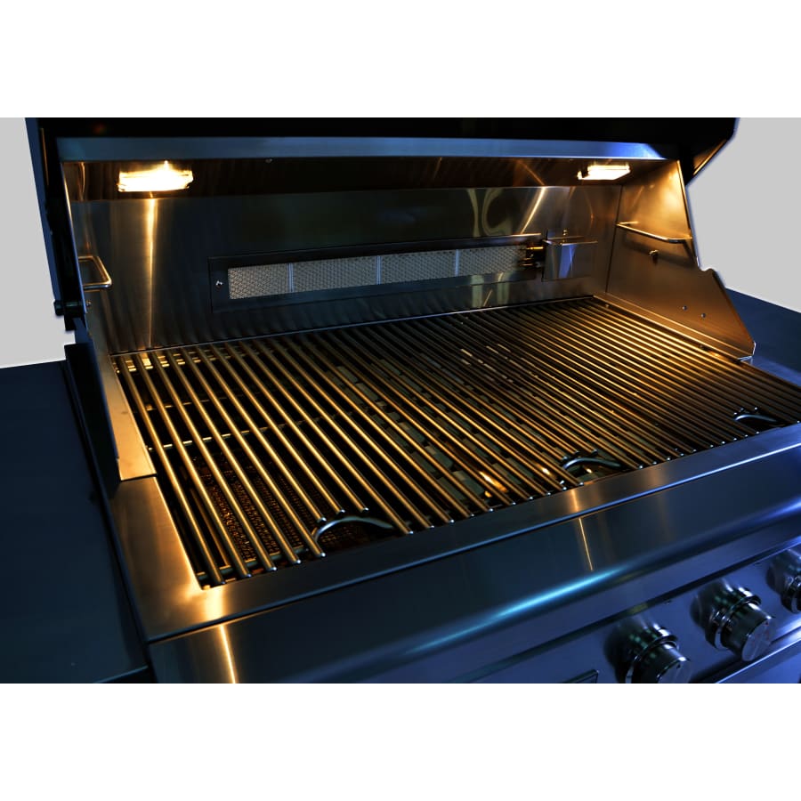 EdgeStar 60000 BTU 30 Inch Wide Liquid Propane Free Standing Grill and Cart with Rotisserie and LED Lighting - GRL300FSLP