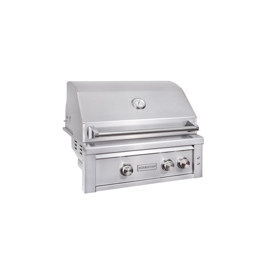 EdgeStar 60000 BTU 30 Inch Wide Liquid Propane Free Standing Grill and Cart with Rotisserie and LED Lighting - GRL300FSLP