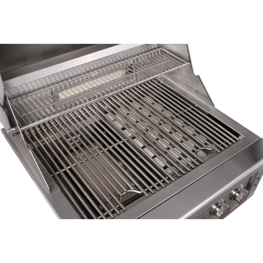 EdgeStar 60000 BTU 30 Inch Wide Natural Gas Built-In Grill with Insulated Jacket and Double Access Doors - GRL300IBKITNG