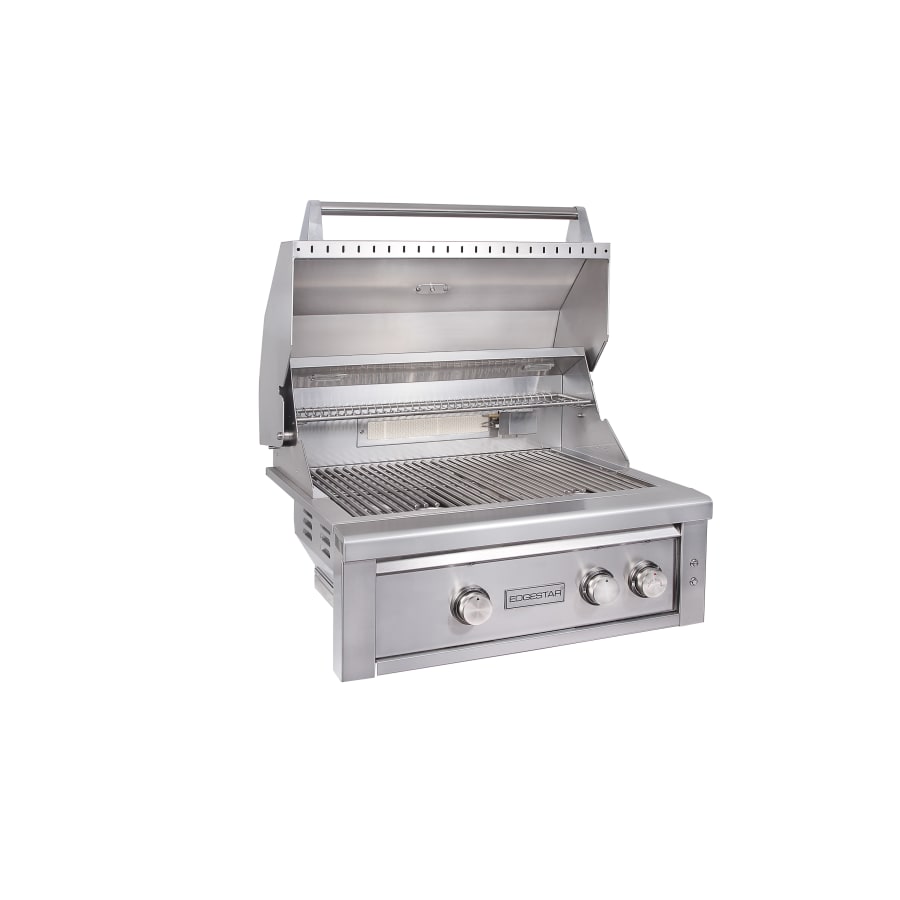 EdgeStar 60000 BTU 30 Inch Wide Natural Gas Built-In Grill with Insulated Jacket and Double Access Doors - GRL300IBKITNG