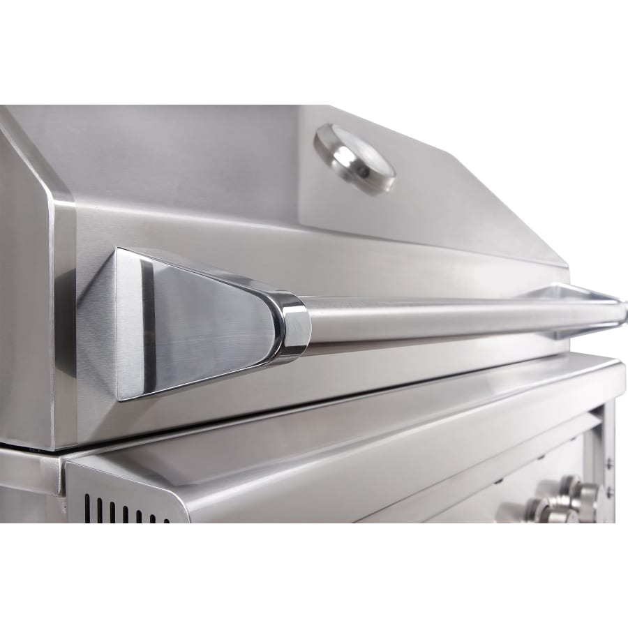 EdgeStar 60000 BTU 30 Inch Wide Natural Gas Built-In Grill with Insulated Jacket and Double Access Doors - GRL300IBKITNG