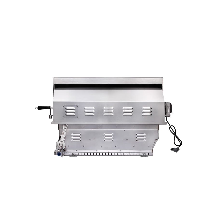 EdgeStar 89000 BTU 36 Inch Wide Liquid Propane Free Standing Grill and Cart with Rotisserie and LED Lighting - GRL360FSLP