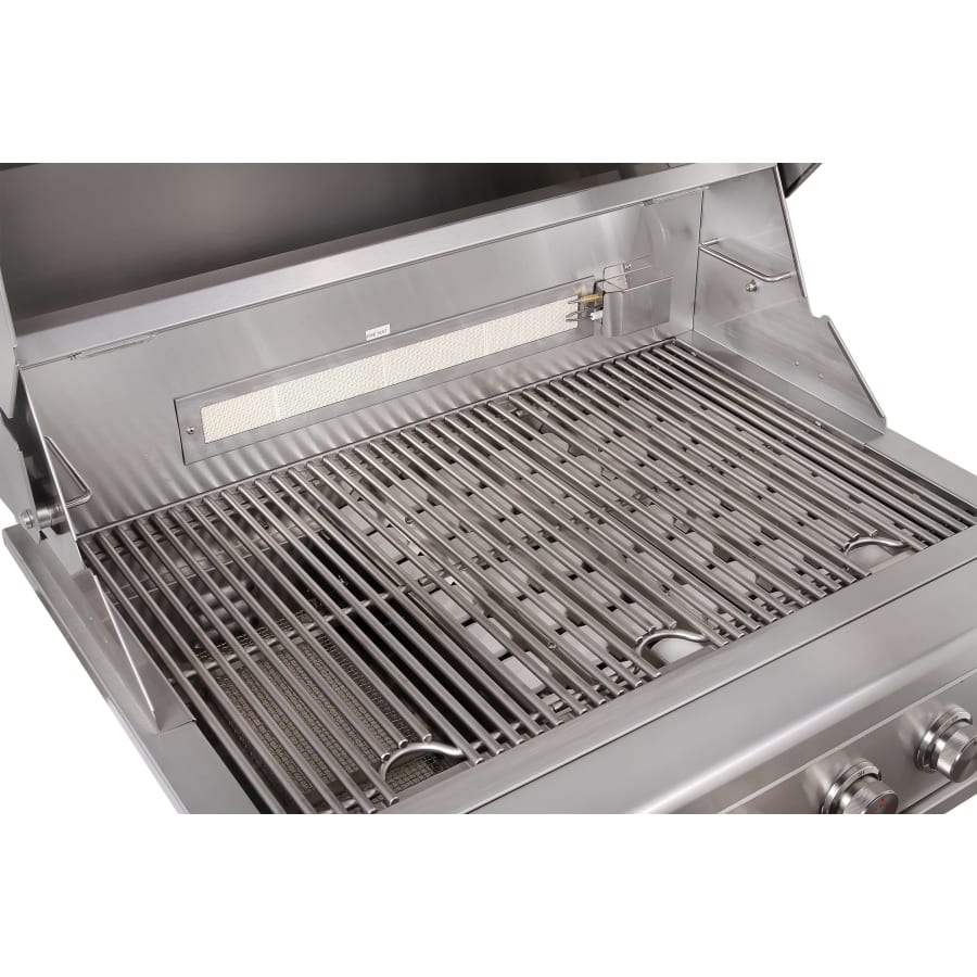 EdgeStar 89000 BTU 36 Inch Wide Natural Gas Built-In Grill with Insulated Jacket and Double Access Doors - GRL360IBKITNG