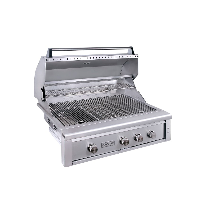 EdgeStar 89000 BTU 42 Inch Wide Liquid Propane Free Standing Grill and Cart with Rotisserie and LED Lighting - GRL420FSLP