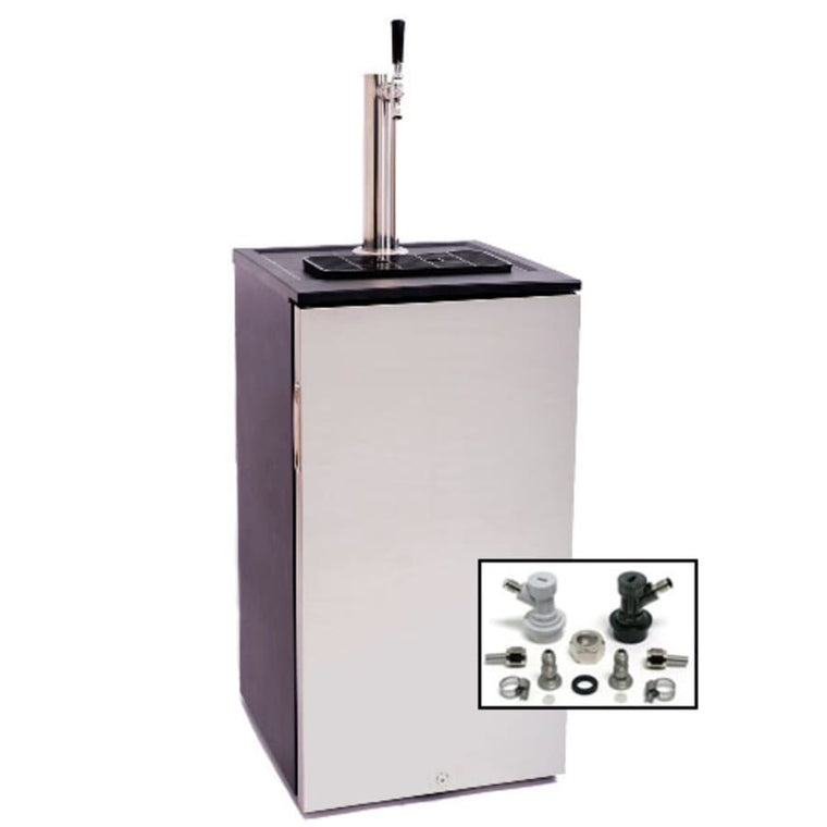 EdgeStar 18 Inch Wide Kegerator with Home Brew Coupler - KC1000SSHMBREW