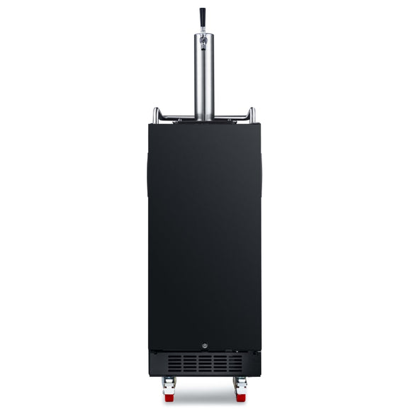 EdgeStar 15 Inch Wide 1 Tap Kegerator with Forced Air Refrigeration and Air Cooled Beer Tower - KC1500BBL