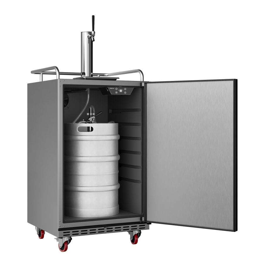 EdgeStar 24 Inch Wide Kegerator for Full Size Kegs with Electronic Control Panel - KC7000BSS