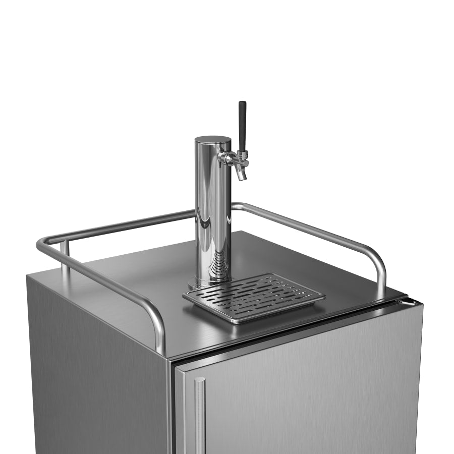 EdgeStar 24 Inch Wide Outdoor Kegerator for Full Size Kegs with Electronic Control Panel - KC7000BSSOD