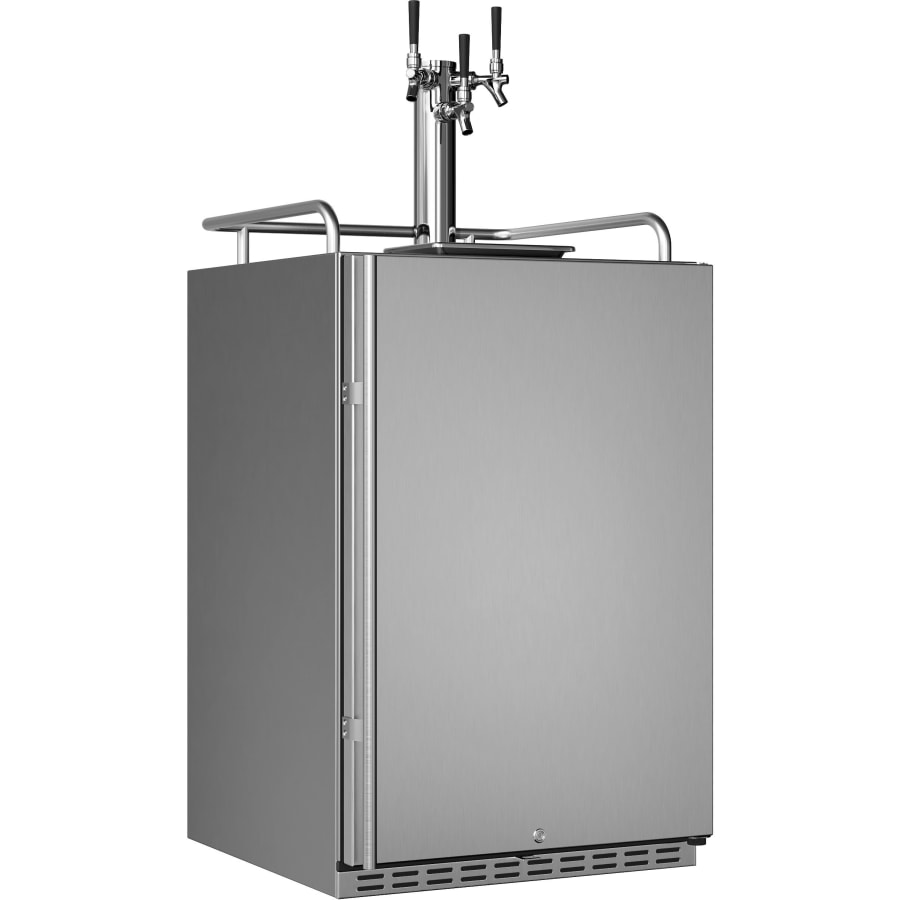 EdgeStar 24 Inch Wide Outdoor Triple Tap Kegerator for Full Size Kegs with Electronic Control Panel - KC7000BSSODTRIP