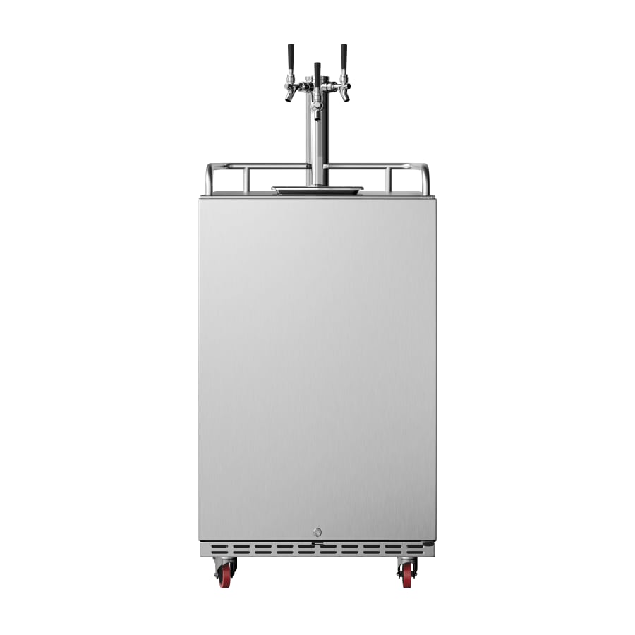 EdgeStar 24 Inch Wide Triple Tap Kegerator for Full Size Kegs with Electronic Control Panel - KC7000BSSTRIP