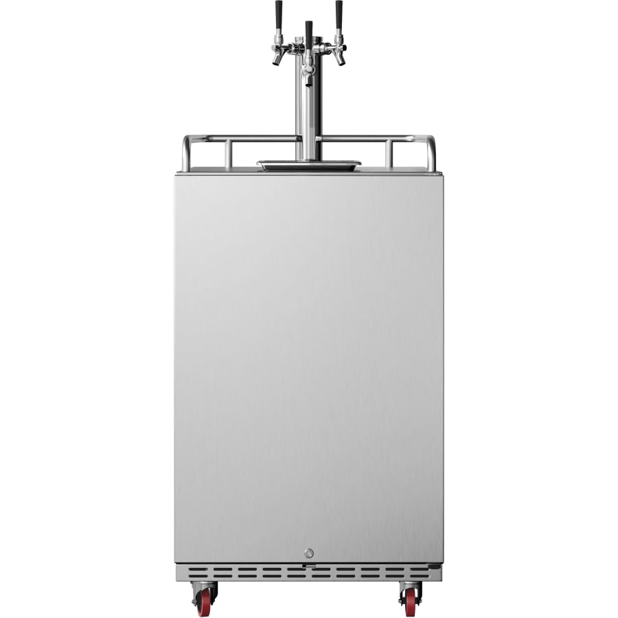 EdgeStar 24 Inch Wide Triple Tap Kegerator for Full Size Kegs with Electronic Control Panel - KC7000BSSTRIP