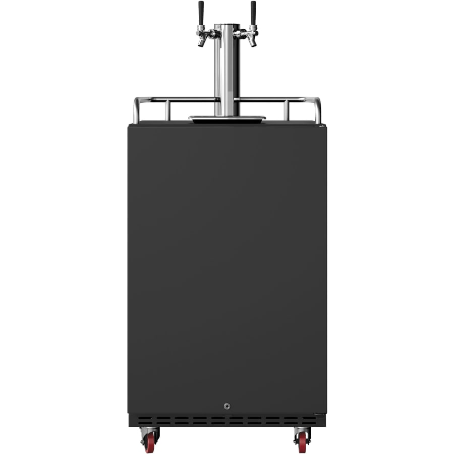 EdgeStar 24 Inch Wide Double Tap Kegerator for Full Size Kegs with Electronic Control Panel M- KC7000BBLTWIN