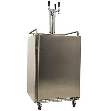 EdgeStar Full Size Triple Tap Built-In Outdoor Kegerator - KC7000SSODTRIP - Wine Cooler City