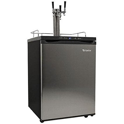 EdgeStar Full Size Triple Tap Kegerator with Digital Display - KC3000TRIP - Black - Wine Cooler City