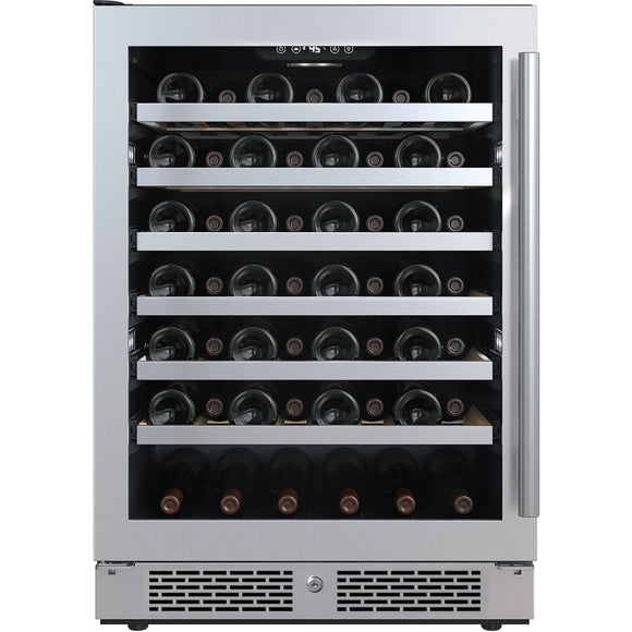 Avallon 24 Inch Wide 53 Bottle Capacity Single Zone Wine Cooler with Left Swing Door - AWC242SZLH