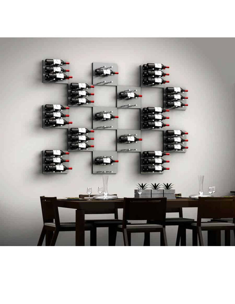 Ultra Wine Racks Fusion Panel Wine Rack—Alumasteel - Single Depth - 3 Bottles