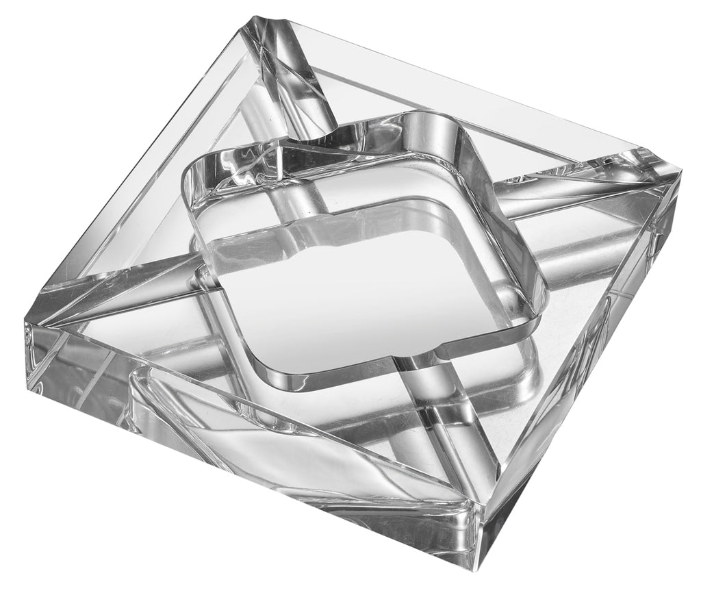 Visol Hyperion Square Crystal Cigar Ashtray - Wine Cooler City