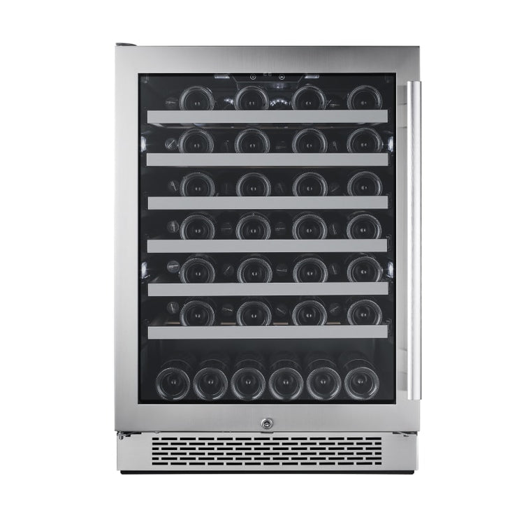 Avallon 24 Inch Wide 53 Bottle Capacity Single Zone Wine Cooler with Left Swing Door - AWC242SZLH