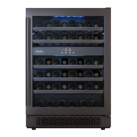 Avallon 24 Inch Wide 46 Bottle Capacity Dual Zone Wine Cooler with Left Swing Door - AWC241DBLSS