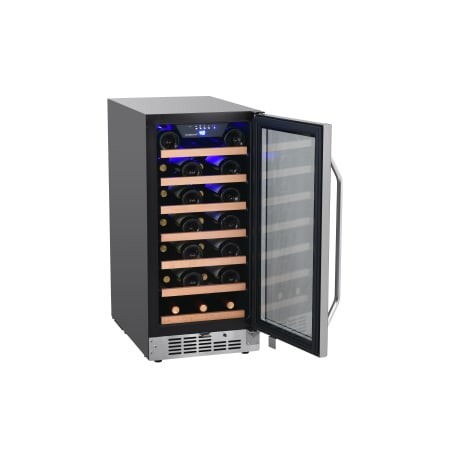 EdgeStar 15 Inch Wide 30 Bottle Built-In Single Zone Wine Cooler with Reversible Door and LED Lighting - CWR302SZ - Wine Cooler City