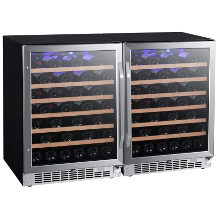 EdgeStar 47 Inch Wide 106 Bottle Built-In Side-by-Side Wine Cooler with LED Lighting - CWR532SZDUAL