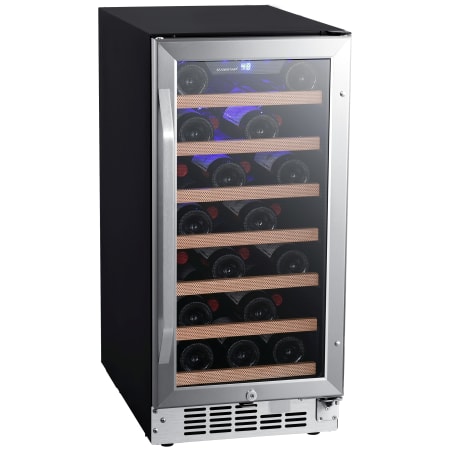 EdgeStar 15 Inch Wide 30 Bottle Built-In Single Zone Wine Cooler with Reversible Door and LED Lighting - CWR302SZ - Wine Cooler City