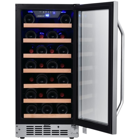 EdgeStar 15 Inch Wide 30 Bottle Built-In Single Zone Wine Cooler with Reversible Door and LED Lighting - CWR302SZ - Wine Cooler City