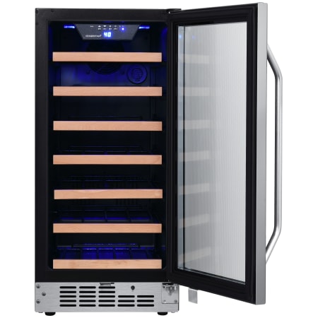 EdgeStar 15 Inch Wide 30 Bottle Built-In Single Zone Wine Cooler with Reversible Door and LED Lighting - CWR302SZ - Wine Cooler City