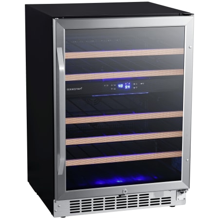 EdgeStar 24 Inch Wide 46 Bottle Built-In Dual Zone Wine Cooler with Reversible Door and LED Lighting - CWR462DZ - Wine Cooler City